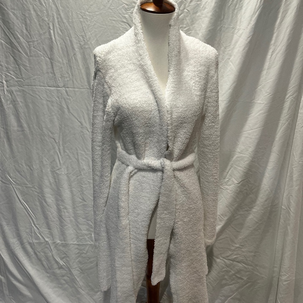 Lemon Cozy White Fleece Robe